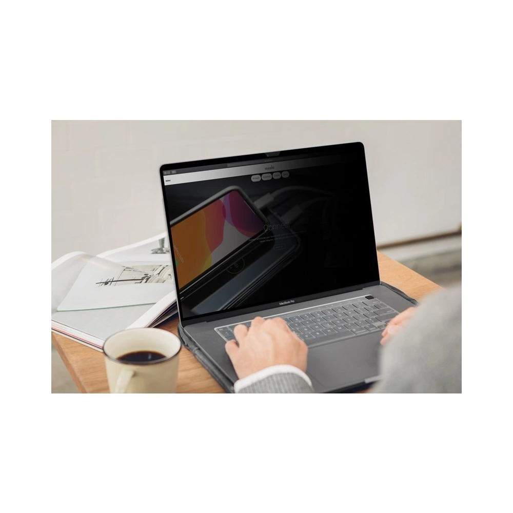 Folia ochronna na ekran Moshi Umbra Apple MacBook Pro 16 z filtrem prywatyzującym (czarna ramka)