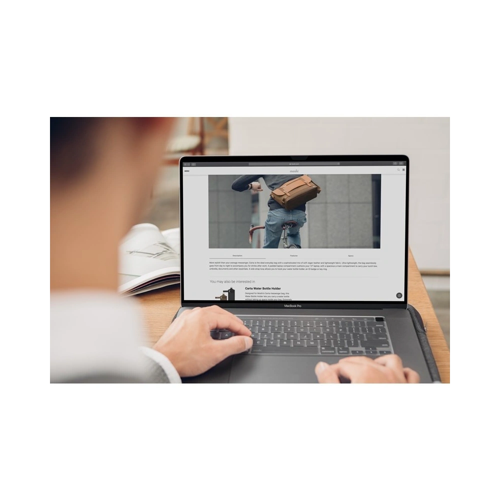 Folia ochronna na ekran Moshi Umbra Apple MacBook Pro 16 z filtrem prywatyzującym (czarna ramka)