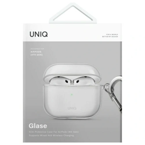 Etui UNIQ Glase do Apple AirPods 4 przezroczysty/glossy clear Etui UNIQ Glase do Apple AirPods 4 przezroczysty/glossy clear