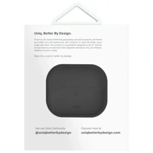 Etui UNIQ Lino do Apple AirPods 4 Silicone szary/ash grey Etui UNIQ Lino do Apple AirPods 4 Silicone szary/ash grey