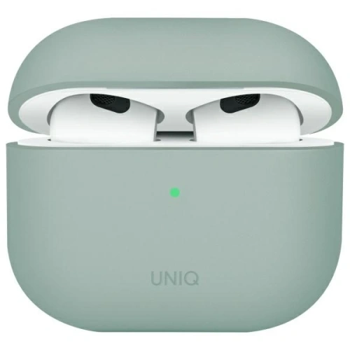 Etui UNIQ Lino do Apple AirPods 4 Silicone zielony/iceplant green Etui UNIQ Lino do Apple AirPods 4 Silicone zielony/iceplant green