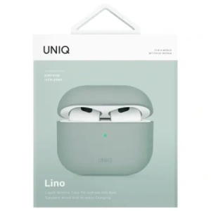 Etui UNIQ Lino do Apple AirPods 4 Silicone zielony/iceplant green Etui UNIQ Lino do Apple AirPods 4 Silicone zielony/iceplant green