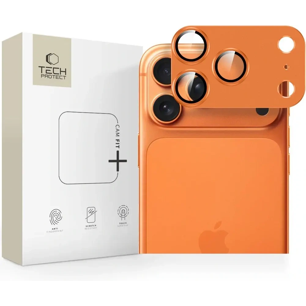 Osłona aparatu Tech-Protect Camfull Fit+ do Apple iPhone 17 Pro Cosmic Orange