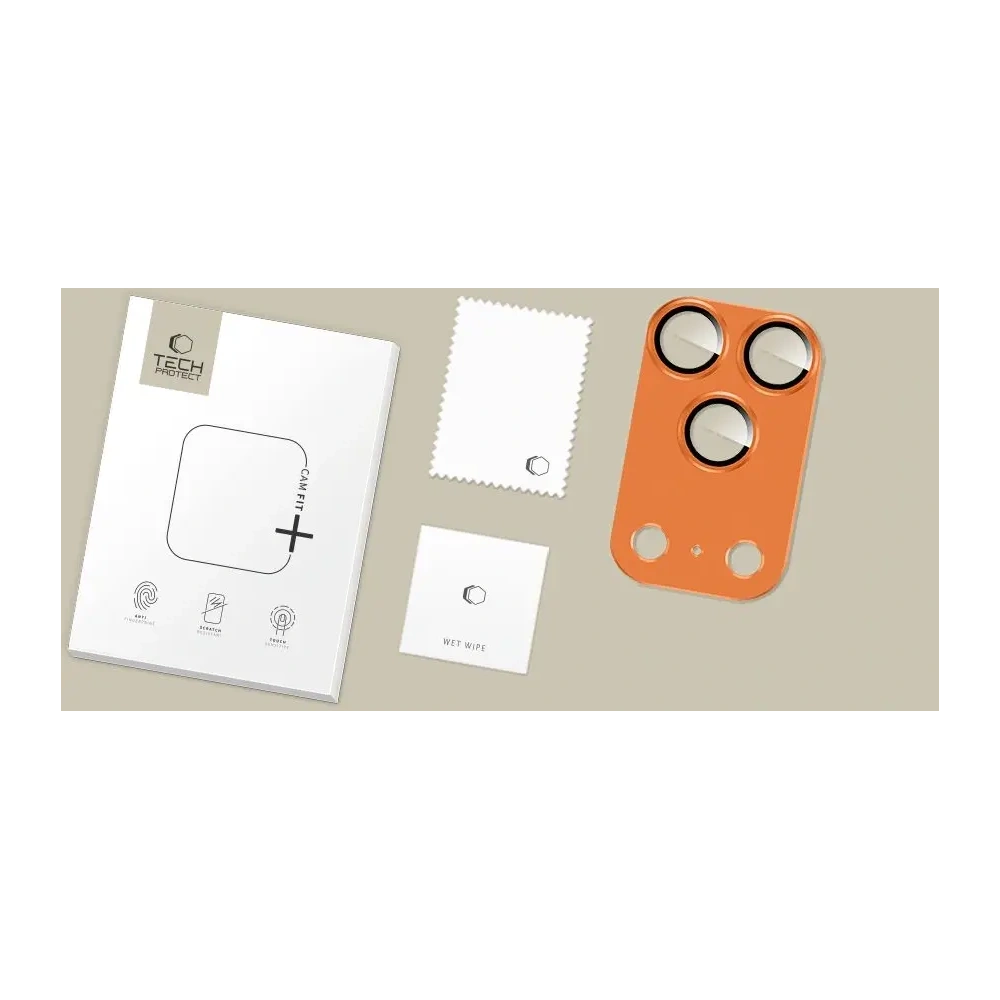 Osłona aparatu Tech-Protect Camfull Fit+ do Apple iPhone 17 Pro Cosmic Orange