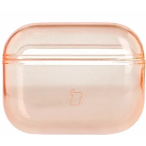 Elastyczne etui z karabińczykiem Bizon Case Headphone Clear do Apple AirPods Pro 3 pomarańczowe Elastyczne etui z karabińczykiem Bizon Case Headphone Clear do Apple AirPods Pro 3 pomarańczowe