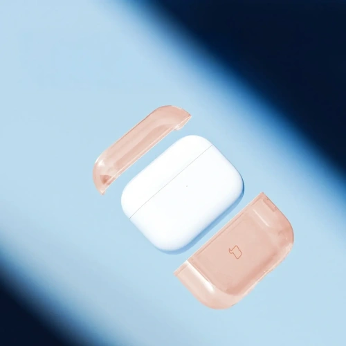 Elastyczne etui z karabińczykiem Bizon Case Headphone Clear do Apple AirPods Pro 3 pomarańczowe Elastyczne etui z karabińczykiem Bizon Case Headphone Clear do Apple AirPods Pro 3 pomarańczowe