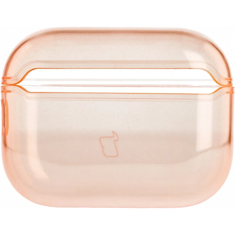 Elastyczne etui z karabińczykiem Bizon Case Headphone Clear do Apple AirPods Pro 3 pomarańczowe