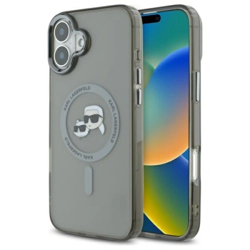 Etui Karl Lagerfeld do Apple iPhone 16 hardcase IML Metal Karl&Choupette Head MagSafe czarny Etui Karl Lagerfeld do Apple iPhone 16 hardcase IML Metal Karl&Choupette Head MagSafe czarny