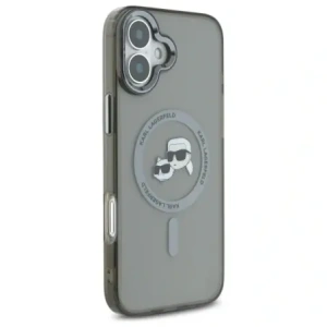 Etui Karl Lagerfeld do Apple iPhone 16 hardcase IML Metal Karl&Choupette Head MagSafe czarny Etui Karl Lagerfeld do Apple iPhone 16 hardcase IML Metal Karl&Choupette Head MagSafe czarny