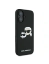 Etui Karl Lagerfeld do Apple iPhone 16 hardcase Silicone Double Heads Print MagSafe czarny