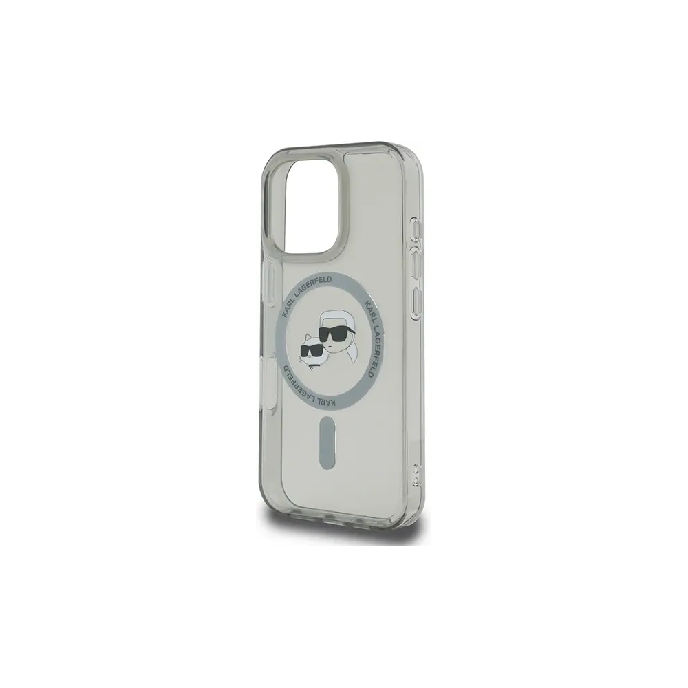 Etui Karl Lagerfeld do Apple iPhone 16 Pro Max hardcase IML Metal Karl&Choupette Head MagSafe czarny