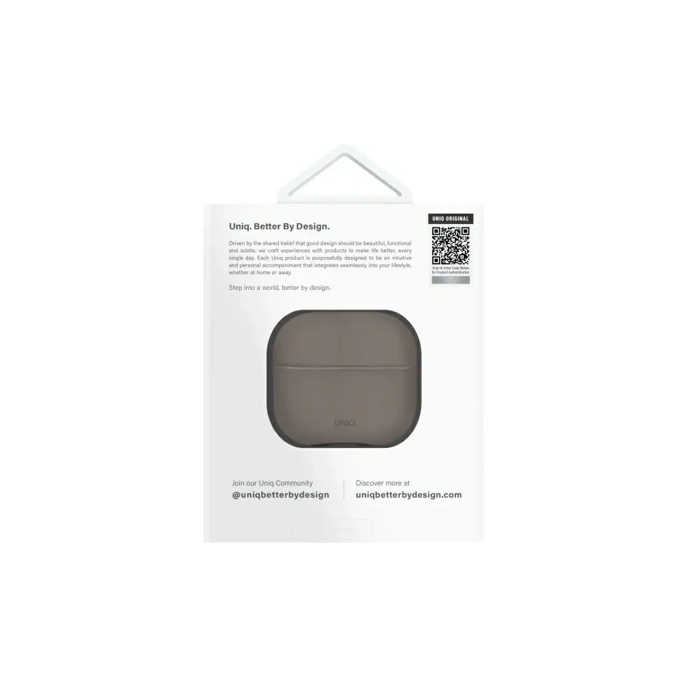 Etui UNIQ Lyden DS do Apple AirPods 4 szary/flint grey
