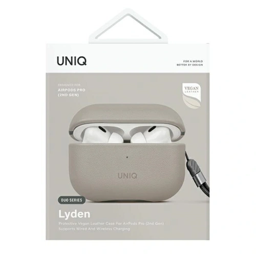 Etui UNIQ Lyden DS do Apple AirPods Pro 2 gen beżowo-zielony/ivory-lichen green Etui UNIQ Lyden DS do Apple AirPods Pro 2 gen beżowo-zielony/ivory-lichen green