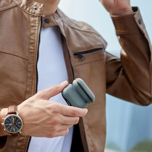 Etui UNIQ Lyden DS do Apple AirPods Pro 2 gen niebiesko-czarny/washed blue-black Etui UNIQ Lyden DS do Apple AirPods Pro 2 gen niebiesko-czarny/washed blue-black