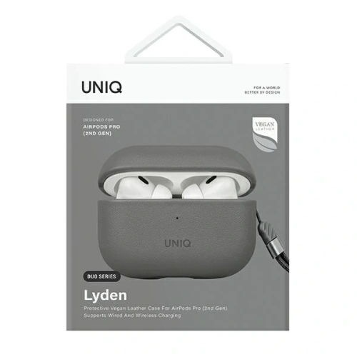 Etui UNIQ Lyden DS do Apple AirPods Pro 2 gen szaro-czarny/charcoal grey-black Etui UNIQ Lyden DS do Apple AirPods Pro 2 gen szaro-czarny/charcoal grey-black
