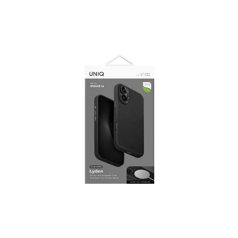 Etui UNIQ Lyden do Apple iPhone 16 Magclick Charging czarny/dallas black