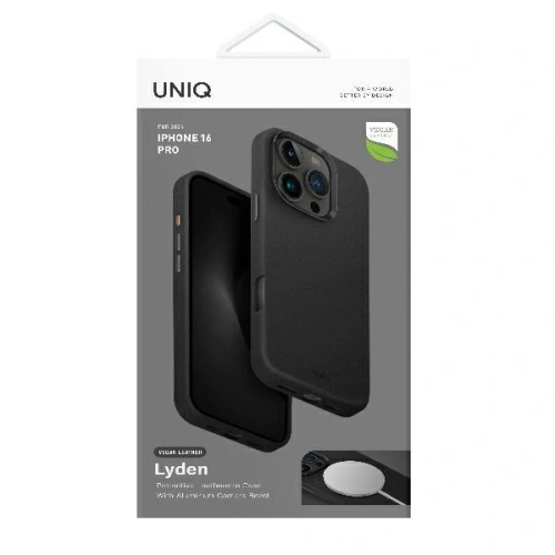 Etui UNIQ Lyden do Apple iPhone 16 Pro Magclick Charging czarny/dallas black Etui UNIQ Lyden do Apple iPhone 16 Pro Magclick Charging czarny/dallas black