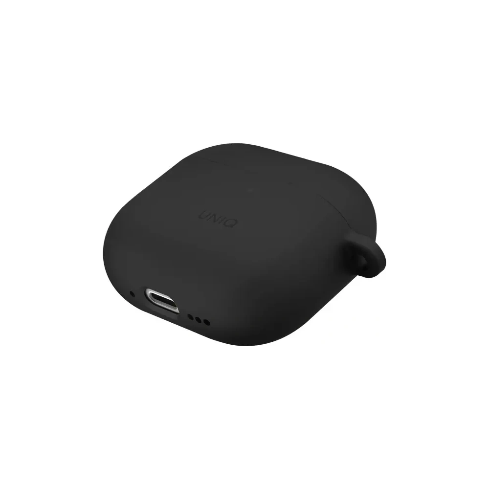 Etui UNIQ Nexo do Apple AirPods 4 + Ear Hooks Silicone czarny/black