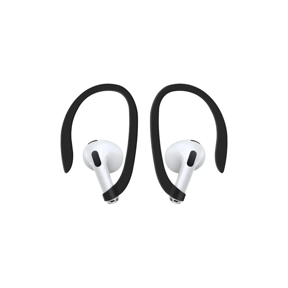 Etui UNIQ Nexo do Apple AirPods 4 + Ear Hooks Silicone czarny/black