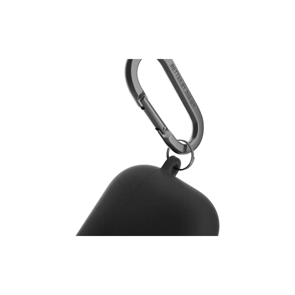 Etui UNIQ Nexo do Apple AirPods 4 + Ear Hooks Silicone czarny/black