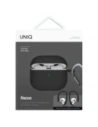 Etui UNIQ Nexo do Apple AirPods 4 + Ear Hooks Silicone czarny/black Etui UNIQ Nexo do Apple AirPods 4 + Ear Hooks Silicone czarny/black