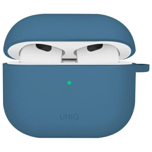 Etui UNIQ Nexo do Apple AirPods 4 + Ear Hooks Silicone niebieski/pacific blue Etui UNIQ Nexo do Apple AirPods 4 + Ear Hooks Silicone niebieski/pacific blue