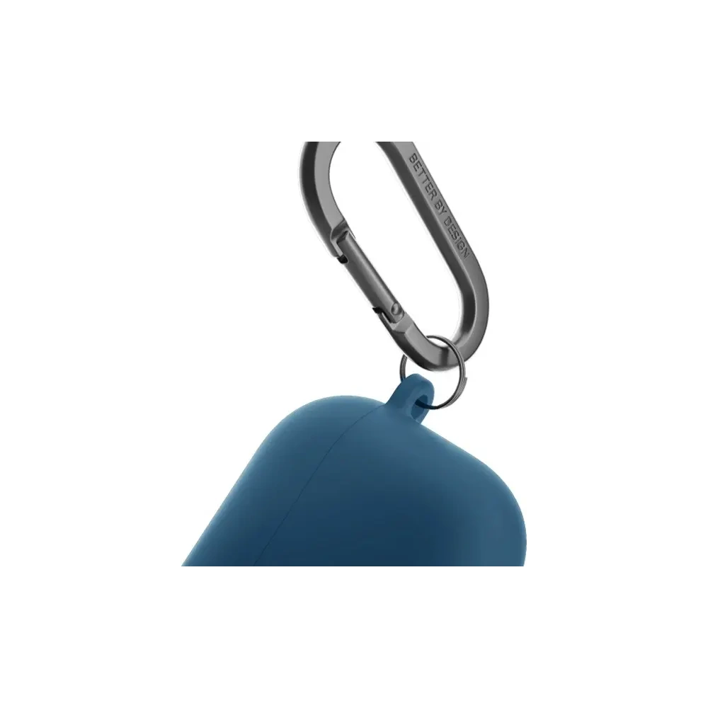 Etui UNIQ Nexo do Apple AirPods 4 + Ear Hooks Silicone niebieski/pacific blue