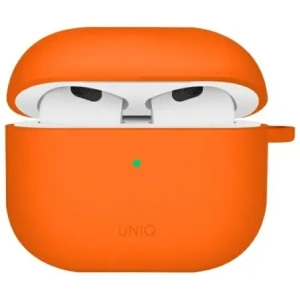 Etui UNIQ Nexo do Apple AirPods 4 + Ear Hooks Silicone pomarańczowy/volt orange Etui UNIQ Nexo do Apple AirPods 4 + Ear Hooks Silicone pomarańczowy/volt orange