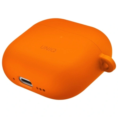 Etui UNIQ Nexo do Apple AirPods 4 + Ear Hooks Silicone pomarańczowy/volt orange Etui UNIQ Nexo do Apple AirPods 4 + Ear Hooks Silicone pomarańczowy/volt orange