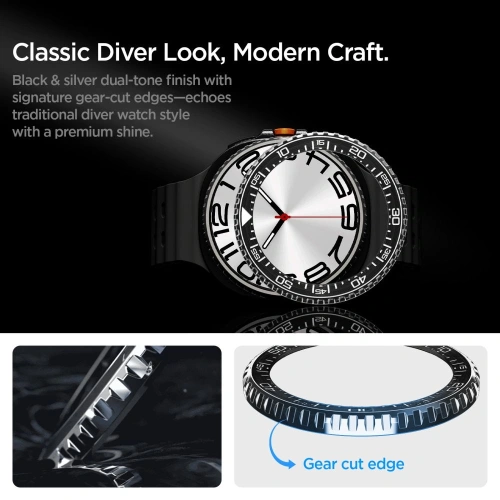 Nakładka Spigen Bezel Tune Pro Diver do Samsung Galaxy Watch 8 Classic 46mm Black Nakładka Spigen Bezel Tune Pro Diver do Samsung Galaxy Watch 8 Classic 46mm Black
