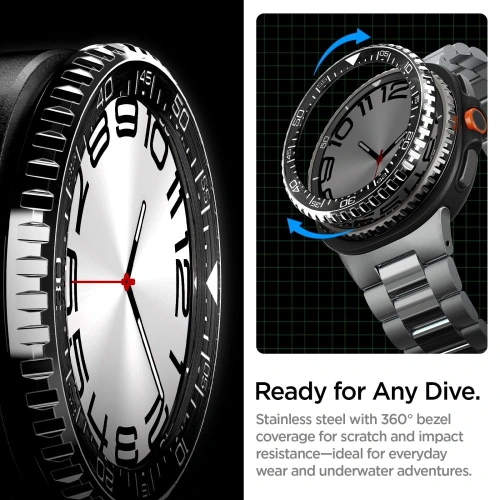 Nakładka Spigen Bezel Tune Pro Diver do Samsung Galaxy Watch 8 Classic 46mm Black Nakładka Spigen Bezel Tune Pro Diver do Samsung Galaxy Watch 8 Classic 46mm Black