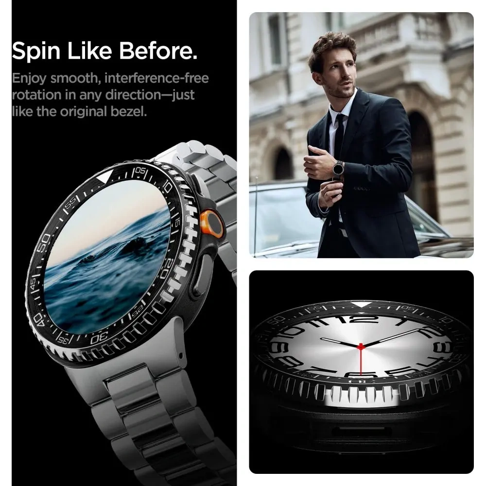 Nakładka Spigen Bezel Tune Pro Diver do Samsung Galaxy Watch 8 Classic 46mm Black