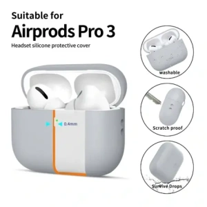 Etui Tech-Protect Silicone do Apple AirPods Pro 3 Crayon Grey Etui Tech-Protect Silicone do Apple AirPods Pro 3 Crayon Grey