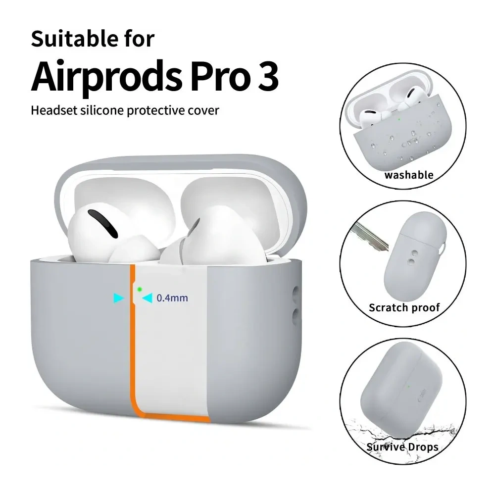 Etui Tech-Protect Silicone do Apple AirPods Pro 3 Crayon Grey