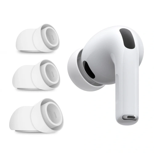 Etui Tech-Protect Ear Tips do Apple AirPods Pro 3 White [3 PACK]