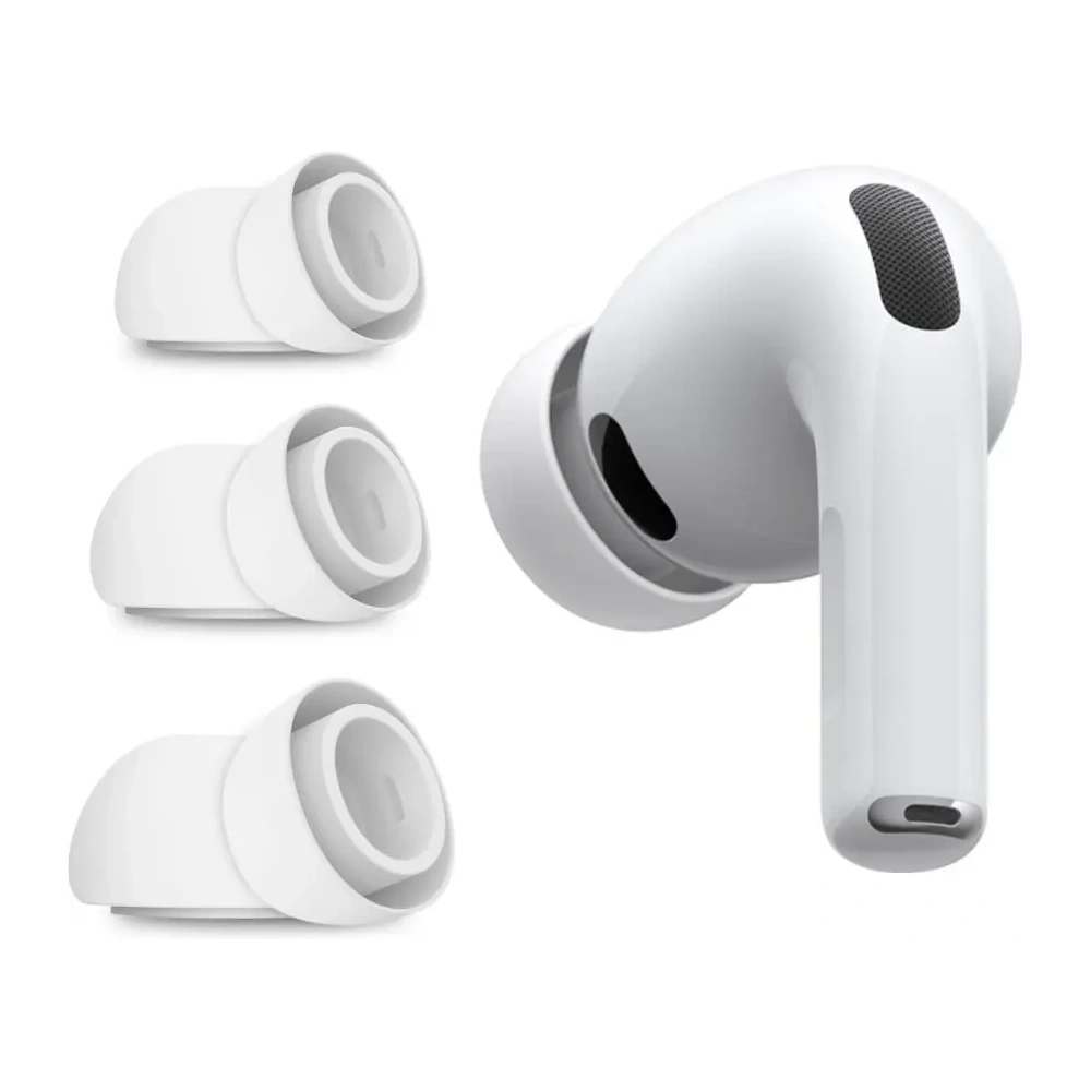 Etui Tech-Protect Ear Tips do Apple AirPods Pro 3 White [3 PACK]