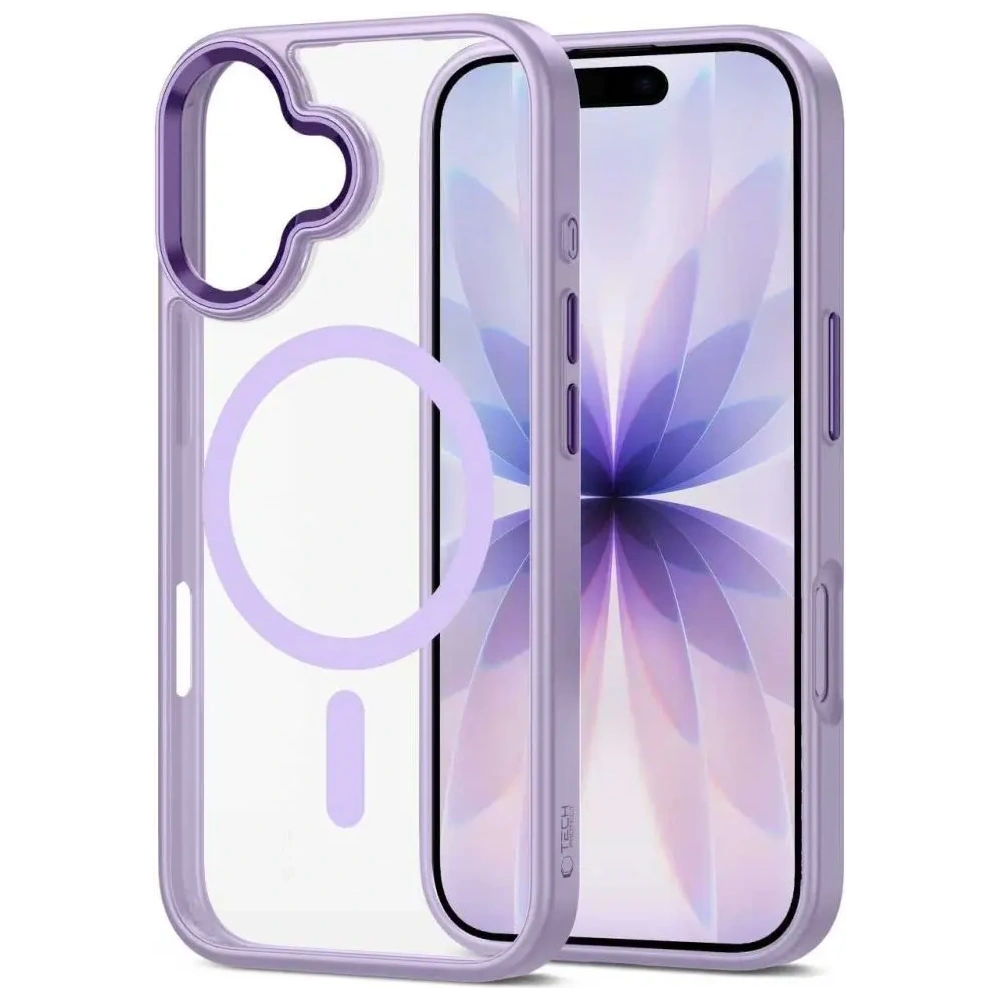 Etui Tech-Protect MagMat MagSafe do Apple iPhone 17 Lavender/clear