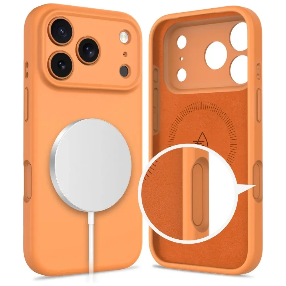 Etui Tech-Protect Silicone MagSafe do Apple iPhone 17 Pro Max Cosmic Orange