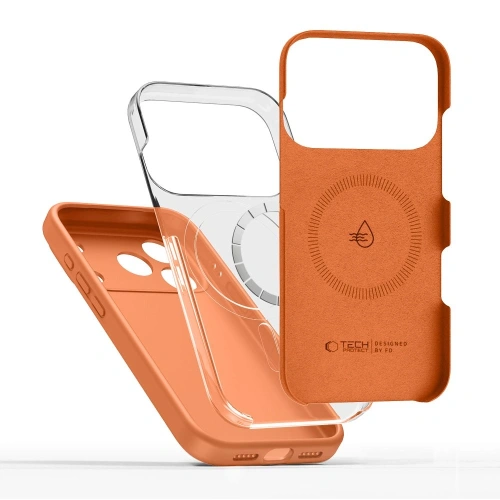 Etui Tech-Protect Silicone MagSafe do Apple iPhone 17 Pro Max Cosmic Orange Etui Tech-Protect Silicone MagSafe do Apple iPhone 17 Pro Max Cosmic Orange