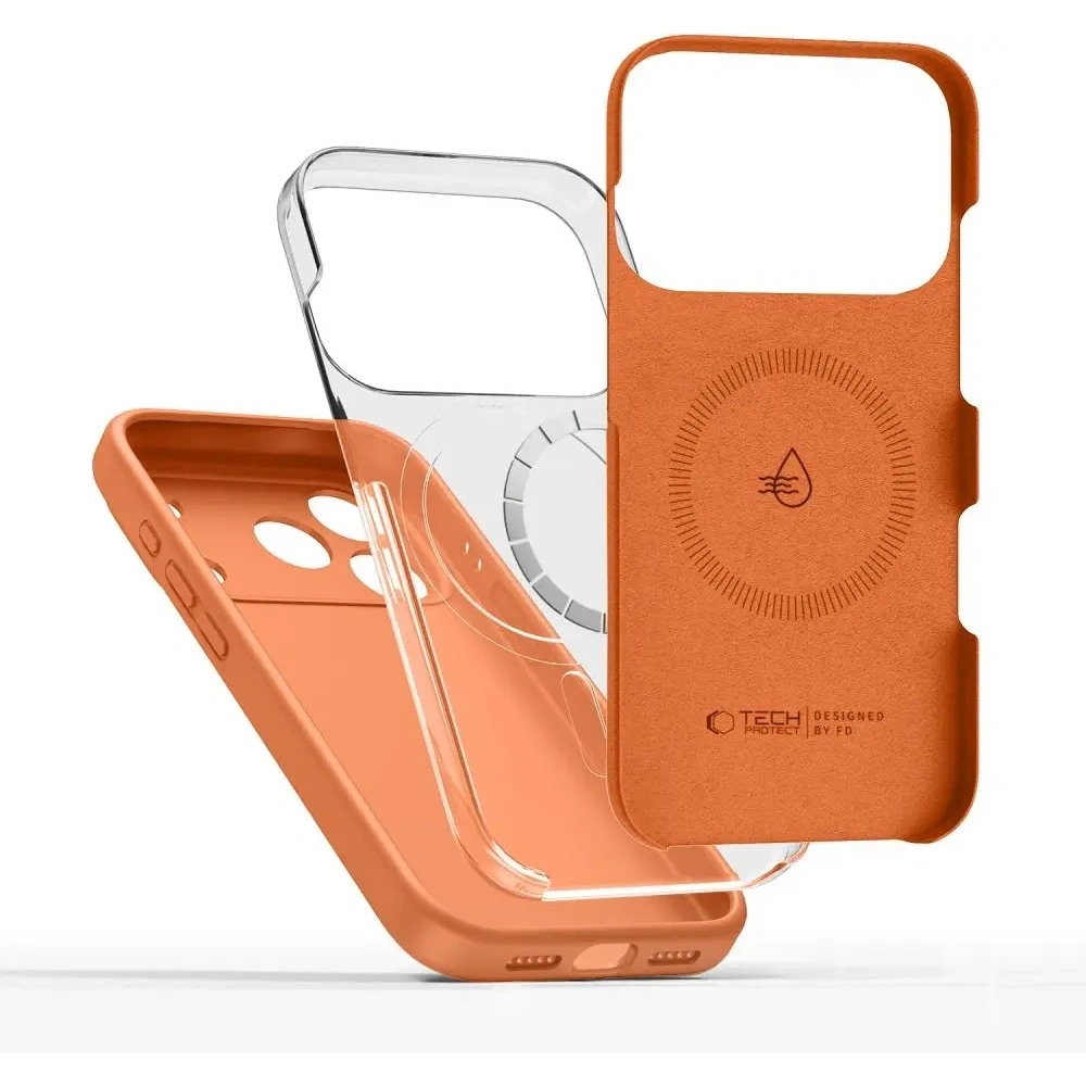 Etui Tech-Protect Silicone MagSafe do Apple iPhone 17 Pro Max Cosmic Orange