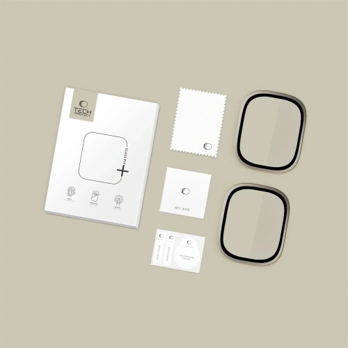 Szkło hartowane Tech-Protect Glass Ring do Apple Watch Ultra 1 / 2 / 3 49mm Titanium [2 PACK]