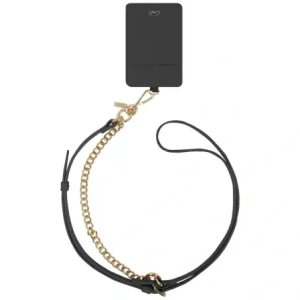 Uniwersalna smycz do telefonu 3w1 UNIQ Coehl Caryne z portfelem na karty ebony