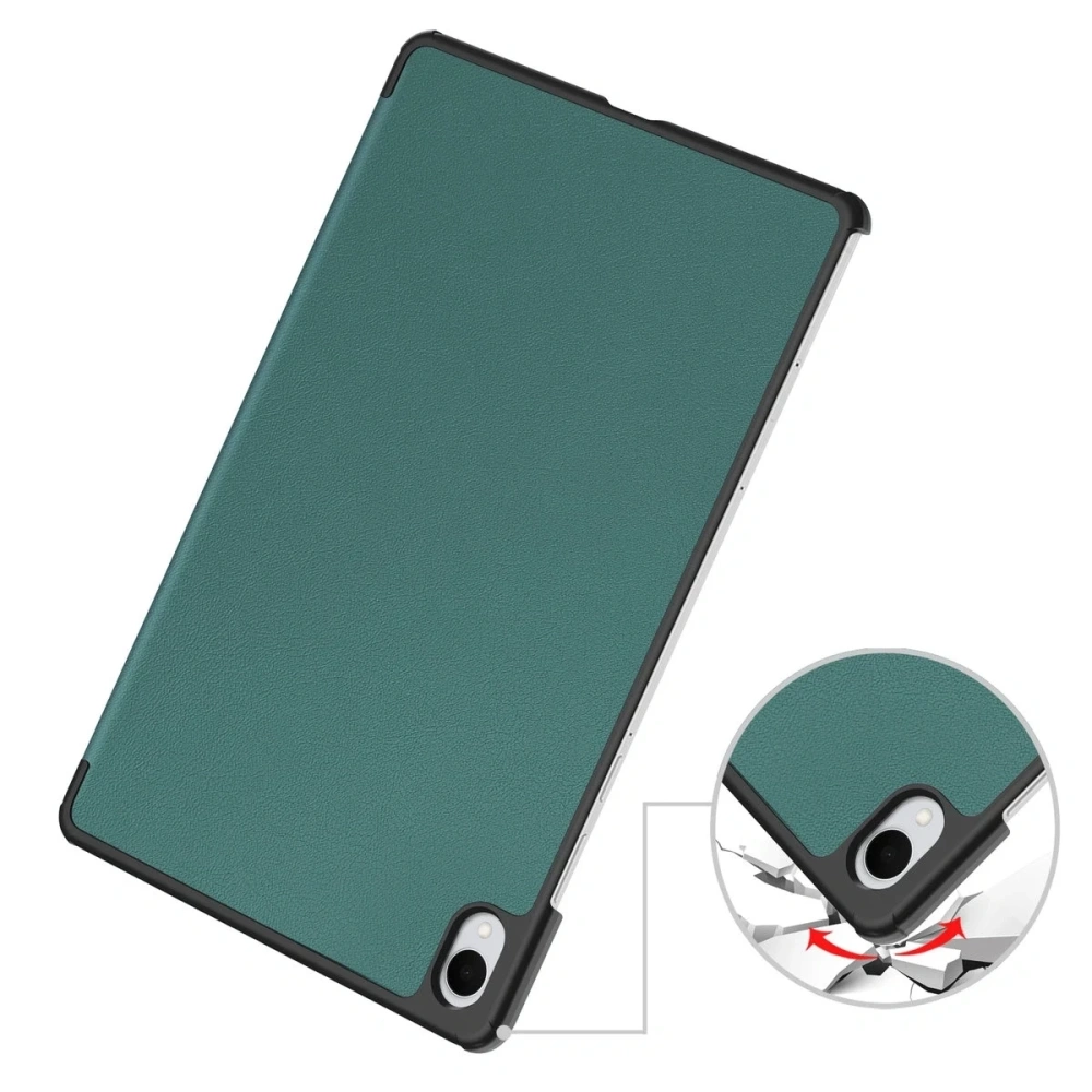 Etui z klapką Bizon Case Tab Croc do Samsung Galaxy Tab S11 Ultra ciemnozielone