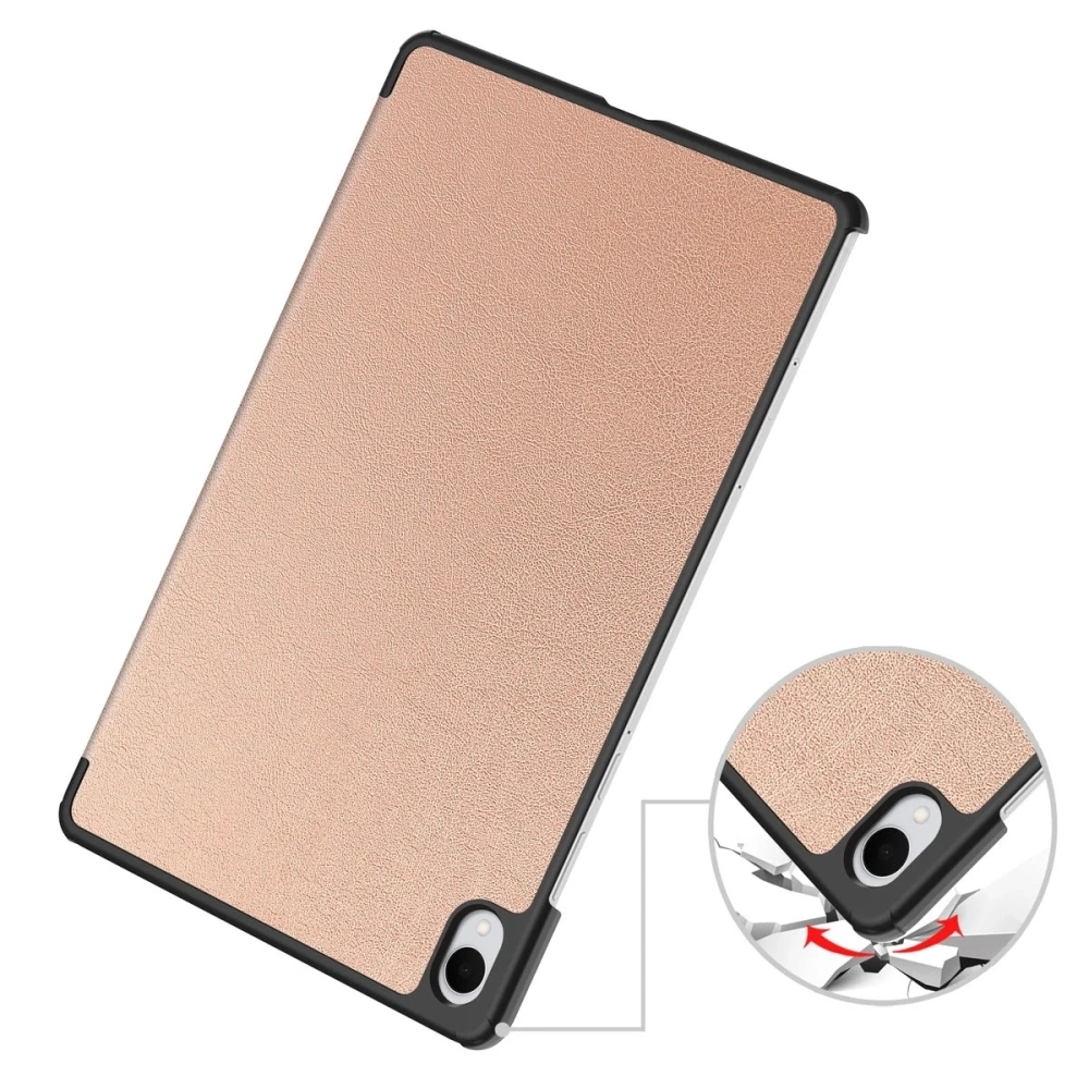 Etui z klapką Bizon Case Tab Croc do Samsung Galaxy Tab S11 Ultra różowozłote