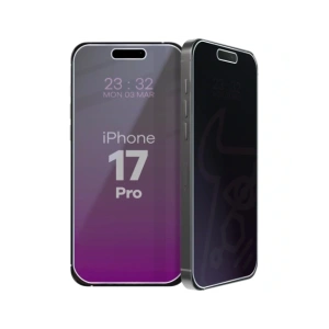 Prywatyzujące szkło hybrydowe Bizon Glass Mule Shadow do Apple iPhone 17 Pro matowe