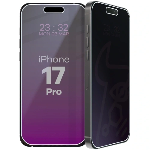 Prywatyzujące szkło hybrydowe Bizon Glass Mule Shadow do Apple iPhone 17 Pro matowe