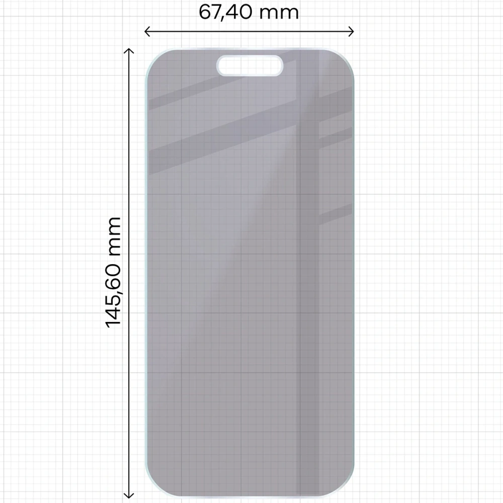 Prywatyzujące szkło hybrydowe Bizon Glass Mule Shadow do Apple iPhone 17 Pro matowe