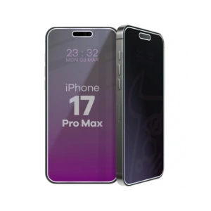 Prywatyzujące szkło hybrydowe Bizon Glass Mule Shadow do Apple iPhone 17 Pro Max matowe