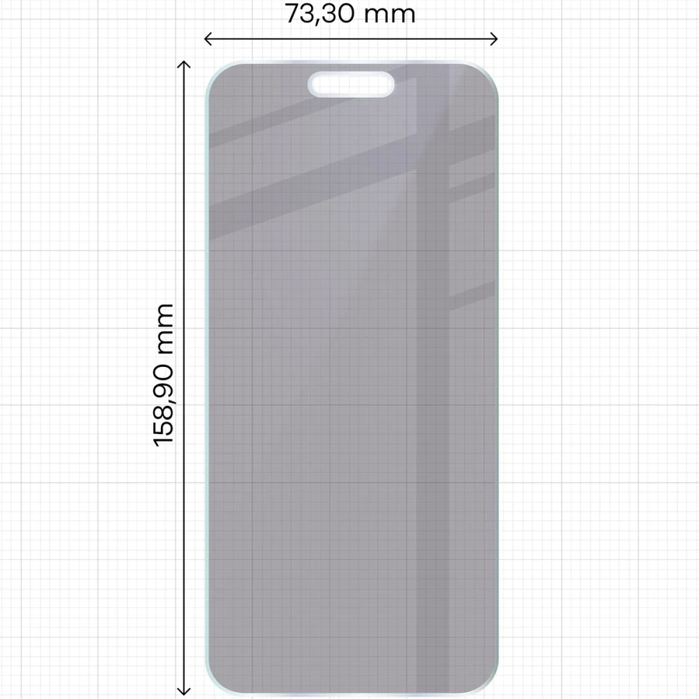 Prywatyzujące szkło hybrydowe Bizon Glass Mule Shadow do Apple iPhone 17 Pro Max matowe