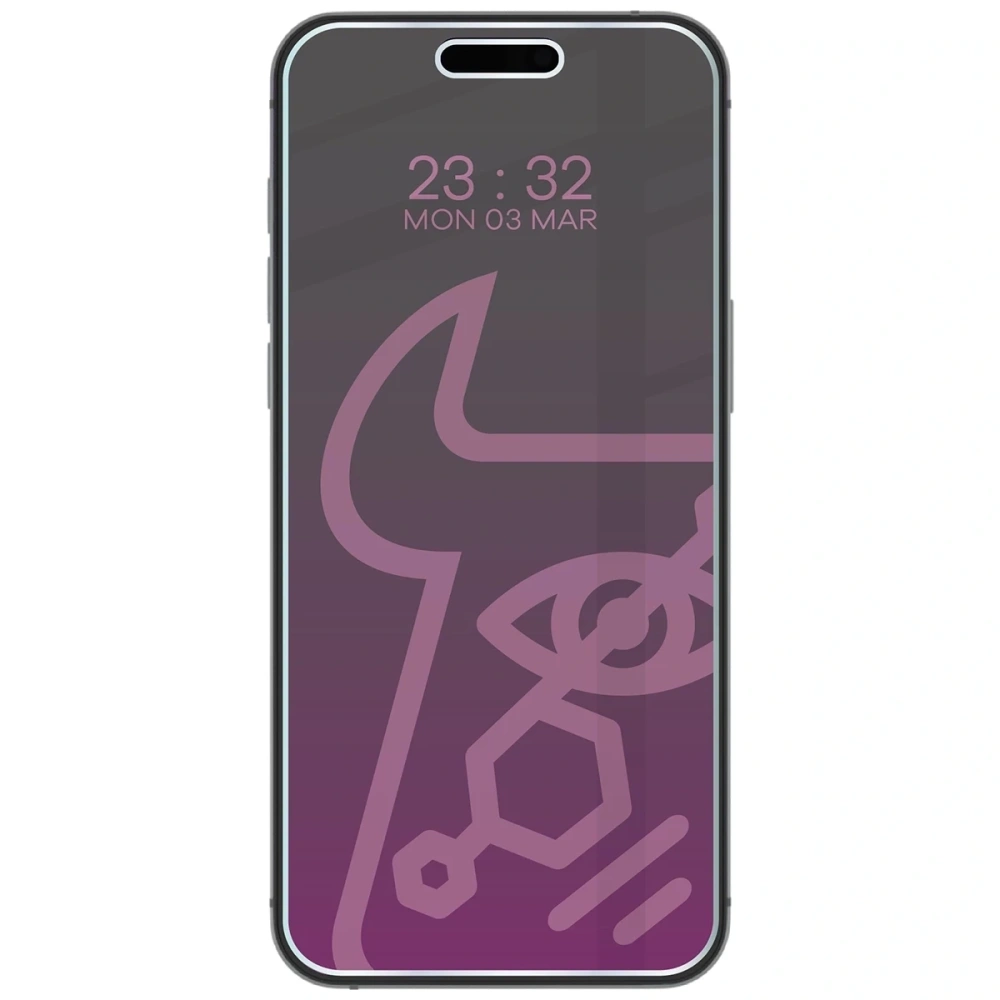 Prywatyzujące szkło hybrydowe Bizon Glass Mule Shadow do Apple iPhone 17 Pro Max matowe